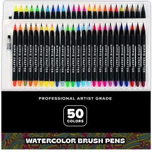 Watercolor Brush Pens - 50 Colors