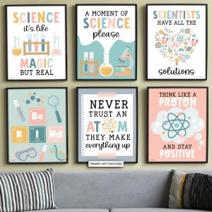 Life Science Posters | Set of 6 | Educational Posters - Boho Muted