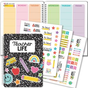 Notebook Undated Teacher Planner | 2025-2026 | Teaching Supplies - Retro