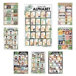 ASL Posters | Set of 8 | American Sign Language - Farmhouse