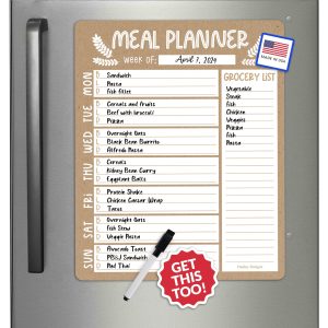 Magnetic Weekly Meal Planner | Kitchen Accessories